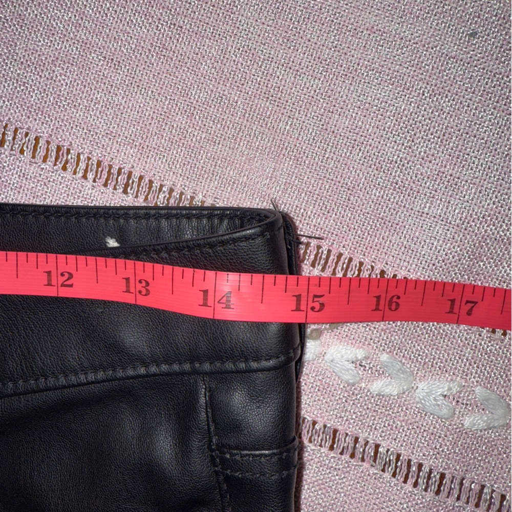 🖤 ZARA Faux Leather Straight Pants | Size 4 | Black Vegan Leather - Picture 11 of 12